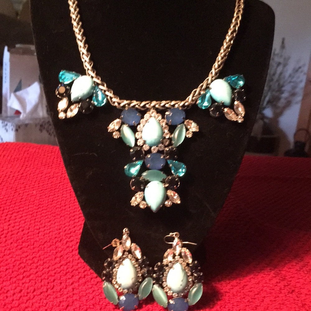 Costume necklace and earrings from Chico’s